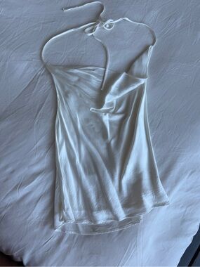 Zara Satin Cowl Neck Halter Top